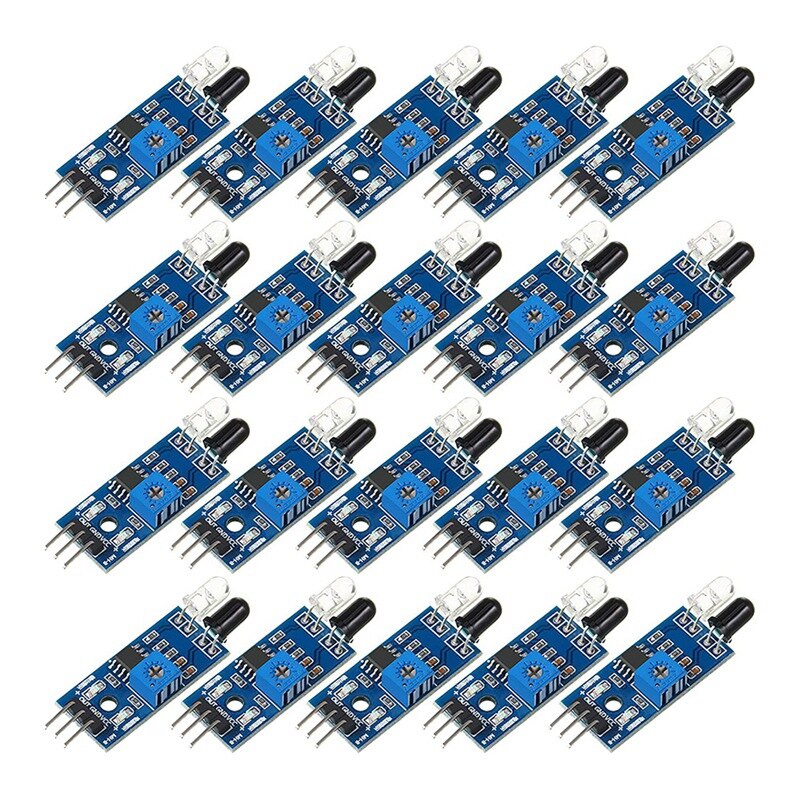 20 Pieces IR Infrared Obstacle Avoidance Sensor Module 3-Wire ...