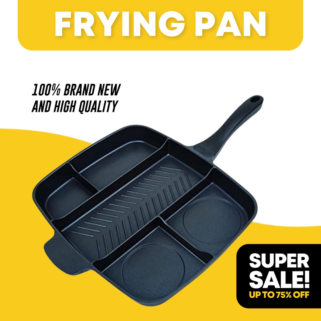 ♤Original 5 in 1 Frying Pan Magic Grill Pan Master Pan NonStick