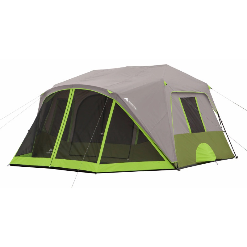 Ozark Trail 9 Person 2 Room Instant Cabin Tent With Screen Room Pop Up 