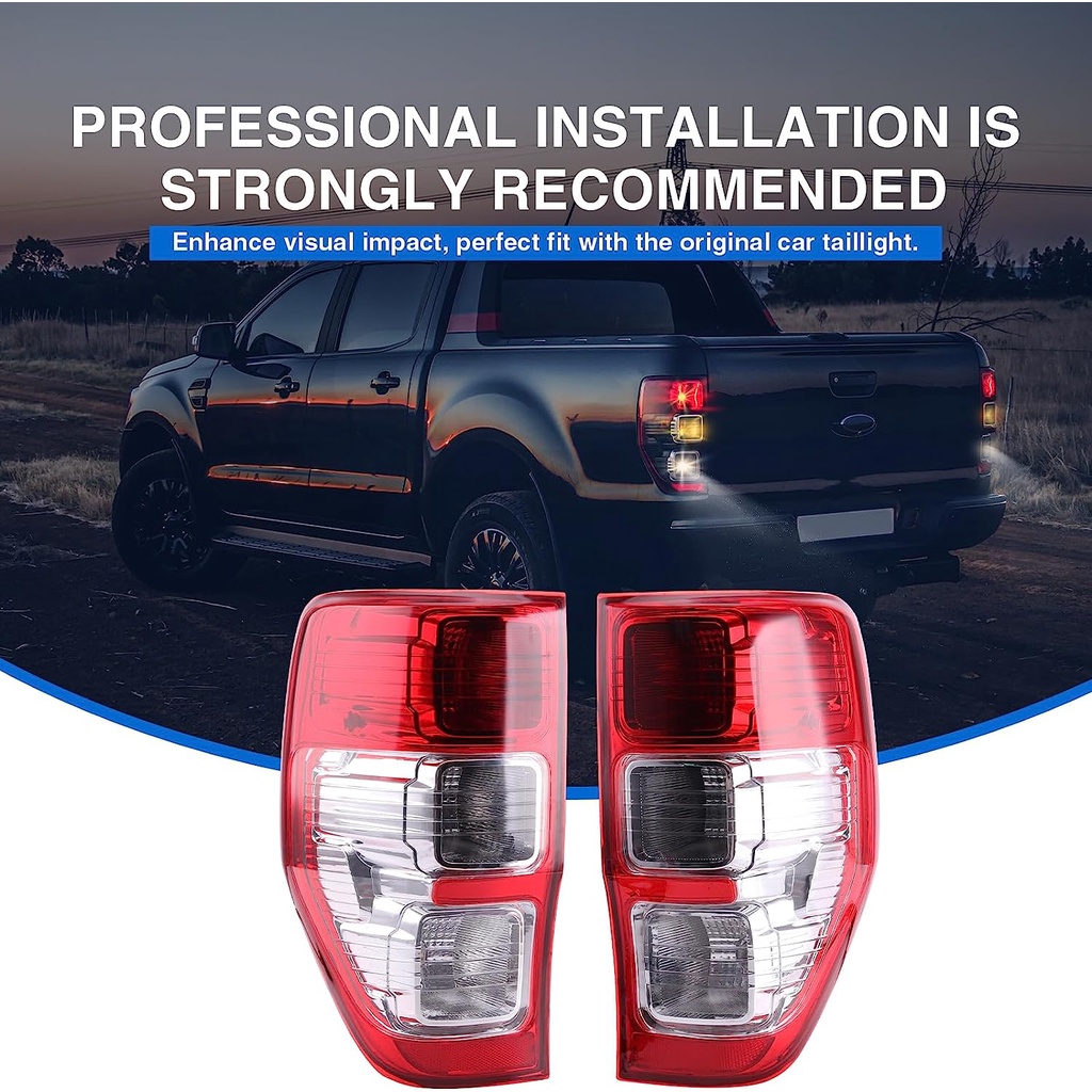 Ranger Tail Lamp Tail Light for Ford Ranger 2012-2018 Taillight with ...