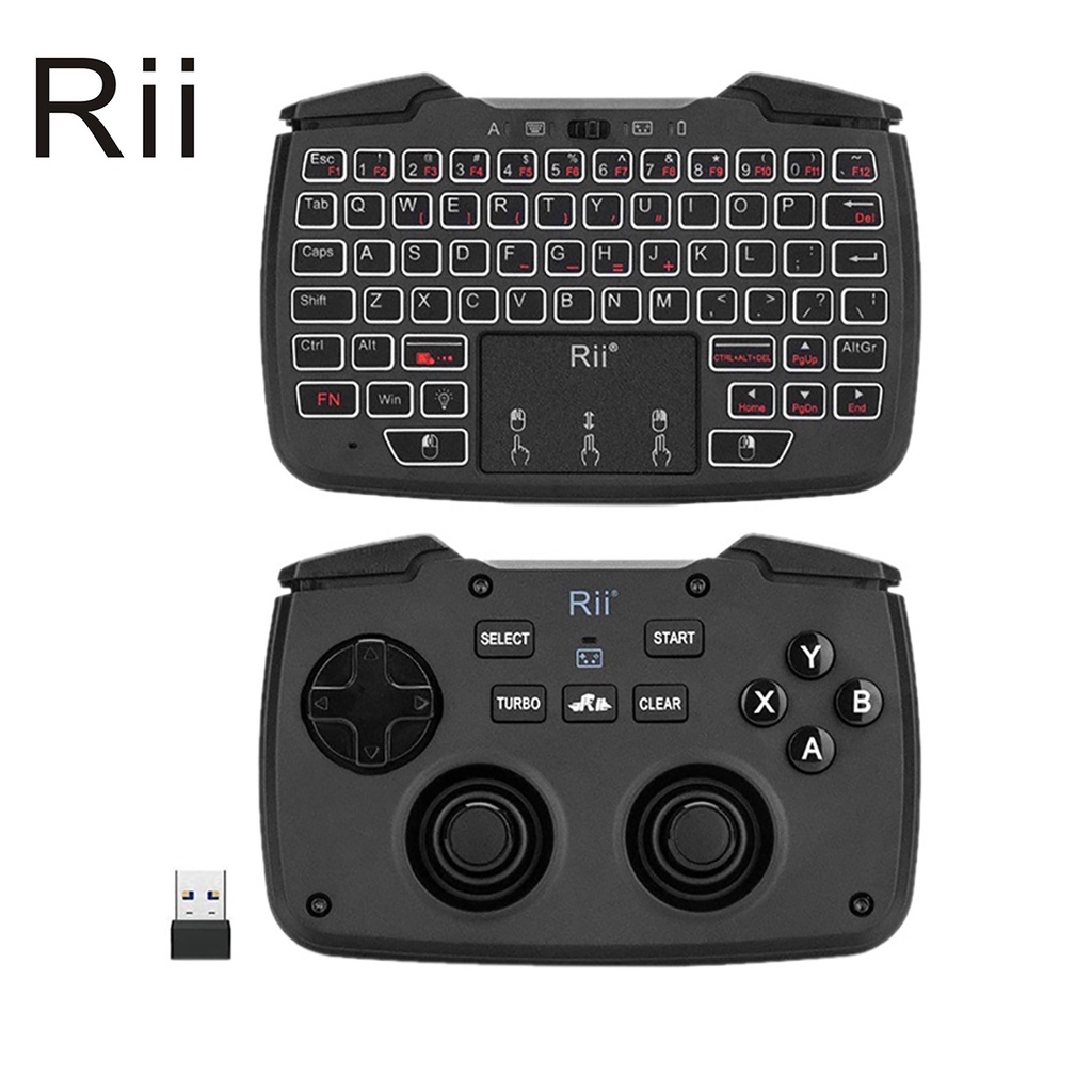 ℗Rii RK707 Mini Keyboard Wireless Game handle Portable Lightweight with ...