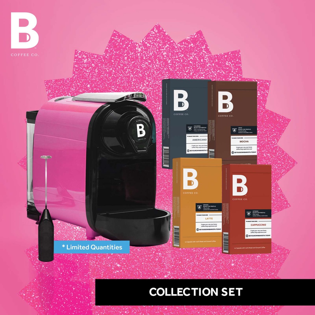 B Coffee Co. Collection Set - 1 Pink Freshman Machine + 4 Packs of 10 ...