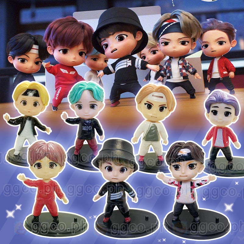 ♂7PCS 8cm BTS Kpop Bangton Boys Figurine Mini Idol Doll Deluxe Figure ...