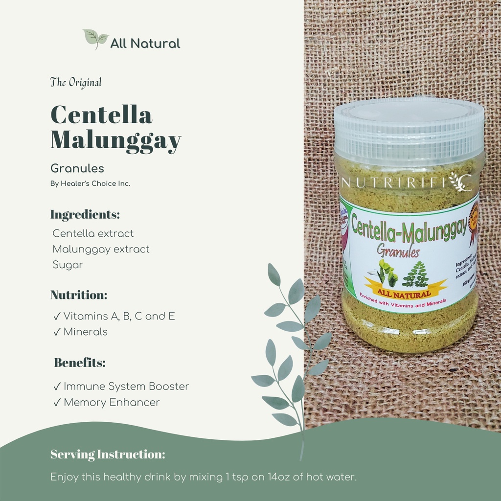 The Original Centella Malunggay (Tea) Granules 250ML Shopee Philippines