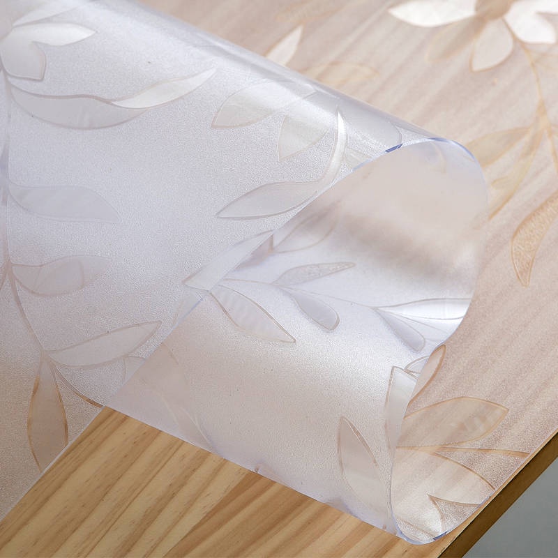 mantel table cloth plastic table cover Soft Glass PVC Transparent ...