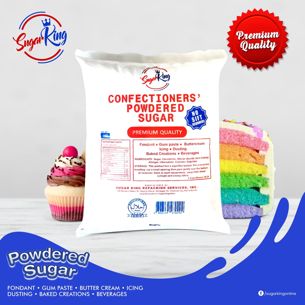 Sugar King Confectioners’ Powdered Sugar 1kg Shopee Philippines