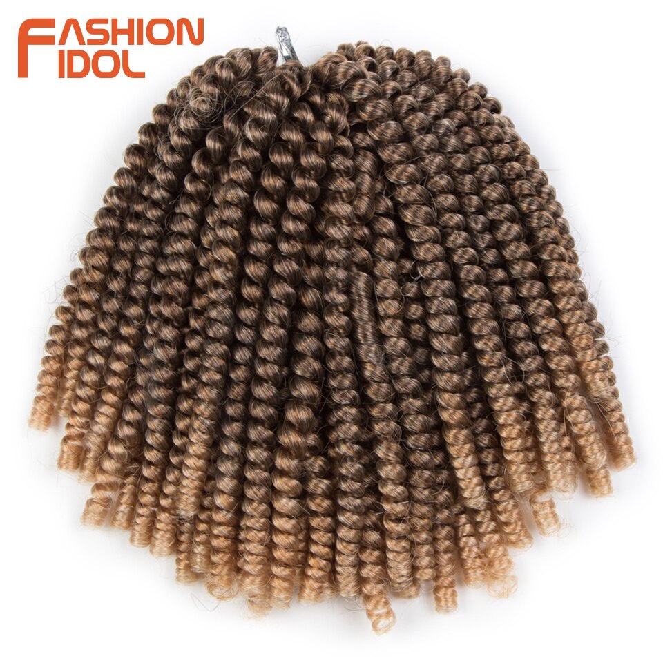 qhtb FASHION IDOL 8 Inch Fluffy Crochet Braids Spring Twists Hair 60 ...