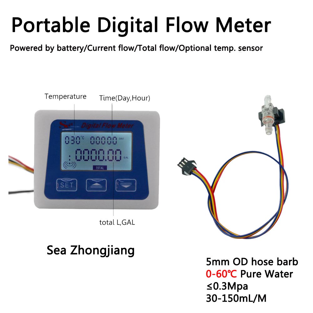 JNEN Dijiang Digital Flow Sensor with USNHS06P Plastic Hall Effect