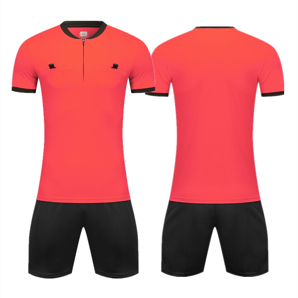 auuA Professional Referee Soccer Jersey Set Adult Football Referee