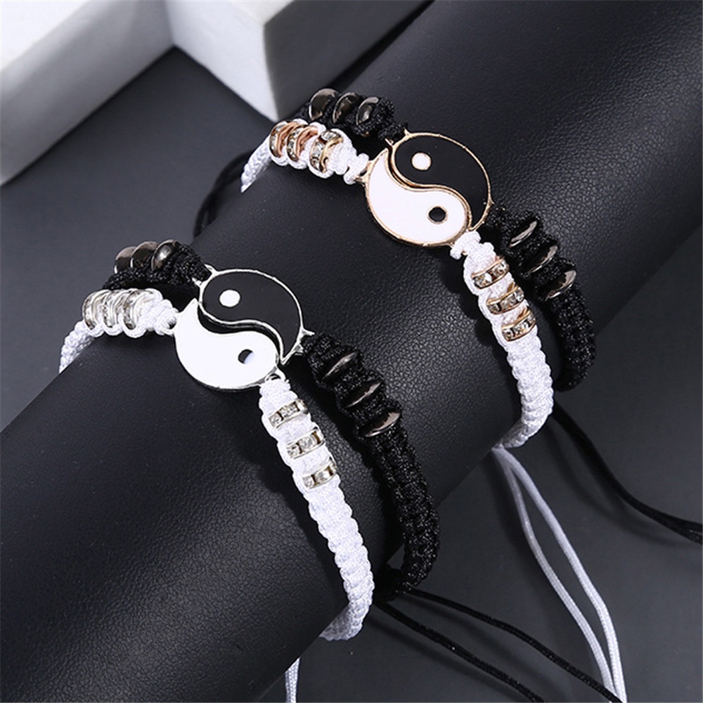 2 PCS Tai Chi Couple Rope Bracelet Valentine Gift for Lover Girlfriends ...