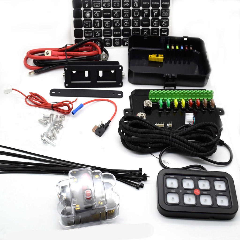 8 Gang Switch Panel Universal Circuit Control Box Electronic Relay ...