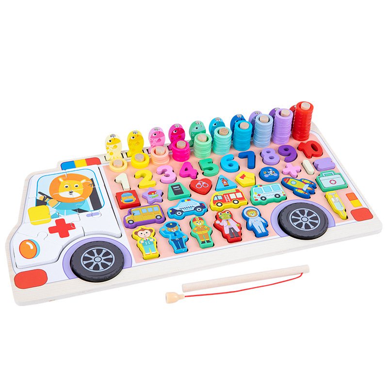 Montessori Toys Kids Wooden ABC Alphabet Puzzle Traffic Pattern Jigsaw ...