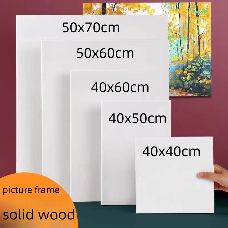 Canvas Board Painting Plain with Wooden Frame(Multiple sizes)Acrylic ...