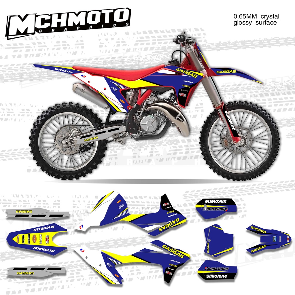 MCH for Custom Team Graphics Backgrounds Decals Stickers Kit For GASGAS ...