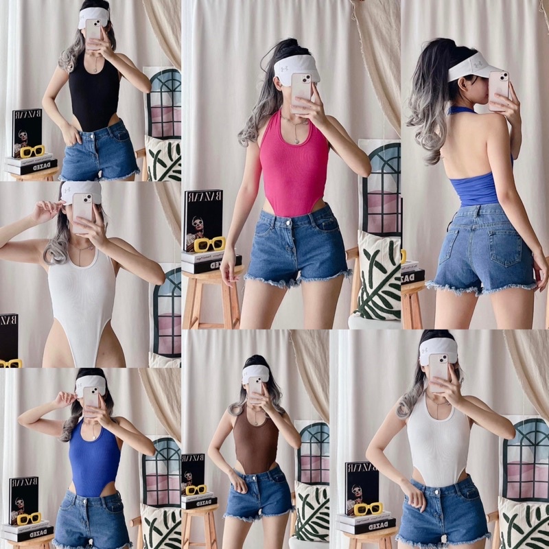 Ruby Bodysuit Top-(Black) Holi