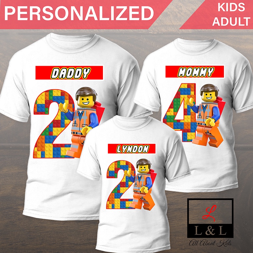 Lego shirt birthday hot sale