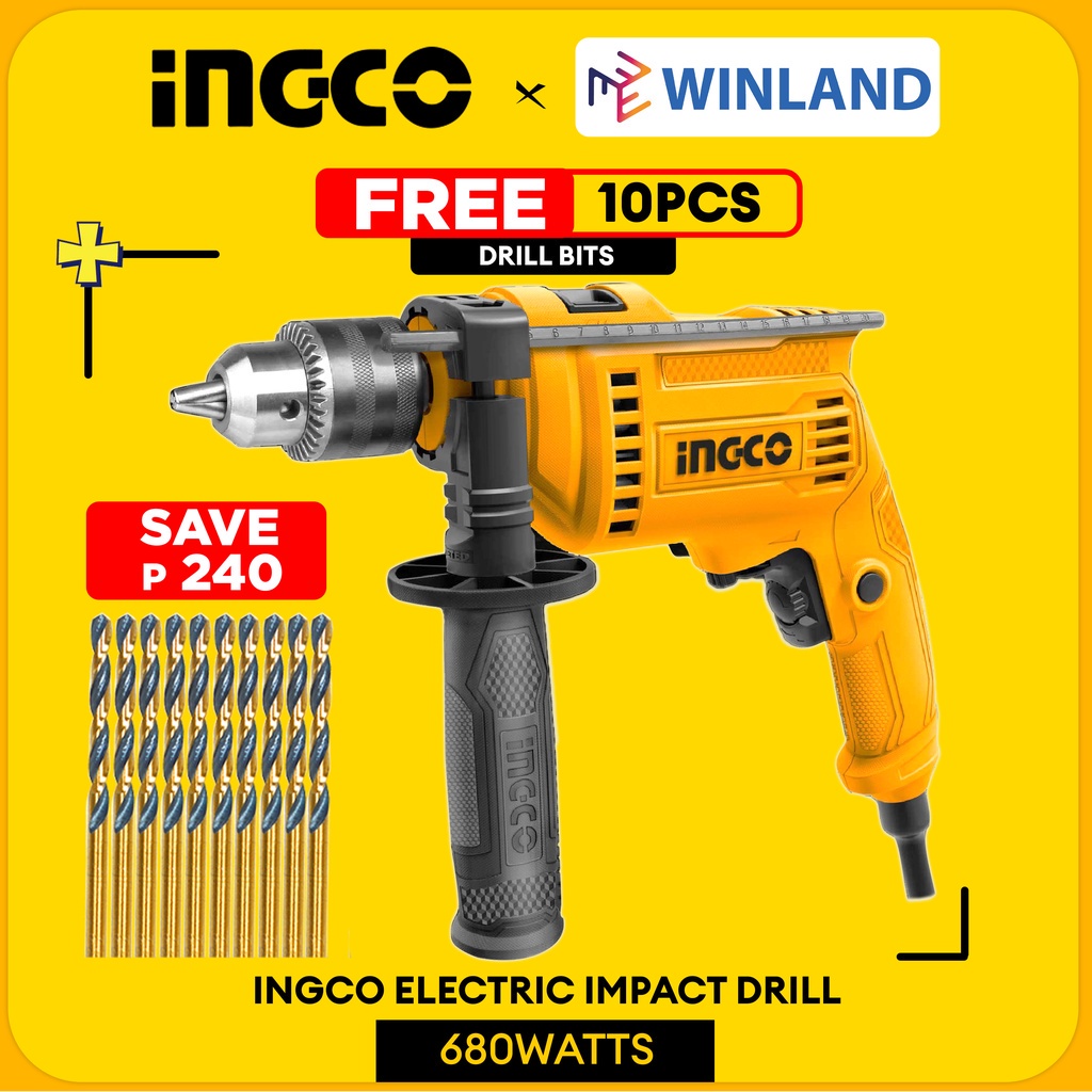 INGCO by Winland Impact Drill 680W Barena with Variable Speed and