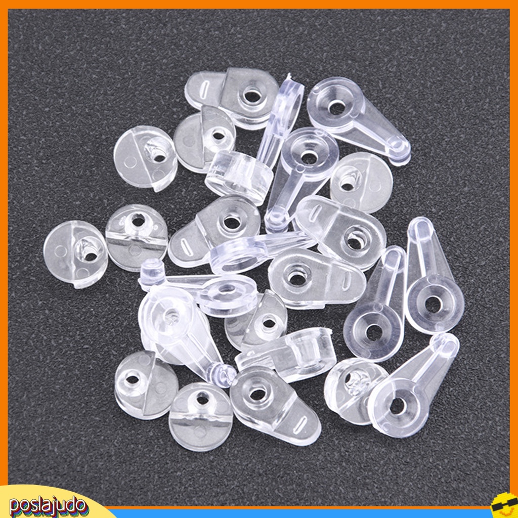 (Poslajudo) 30Pcs Glass Clips Compact Sturdy Transparent Body Practical ...