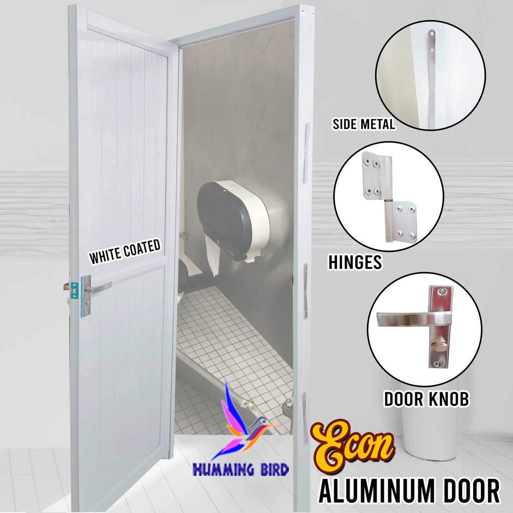 Hummingbird Econ White Aluminum Door , Door Jamb and Hinges for ...