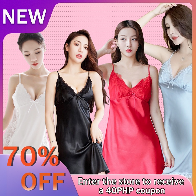 ۩sexy Nighties Women Nightgowns Fashion Sleepwear Women For Sex Sleep Dresssplit Dress Shopee 9421