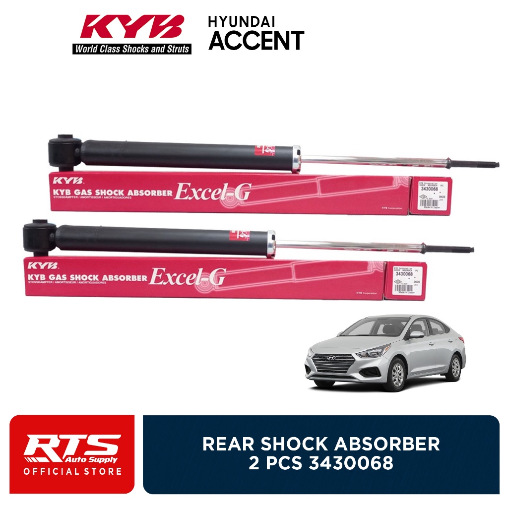 KYB Excel G Rear Shock Absorber Hyundai Accent 2019 - 2021 3430068 2pcs ...