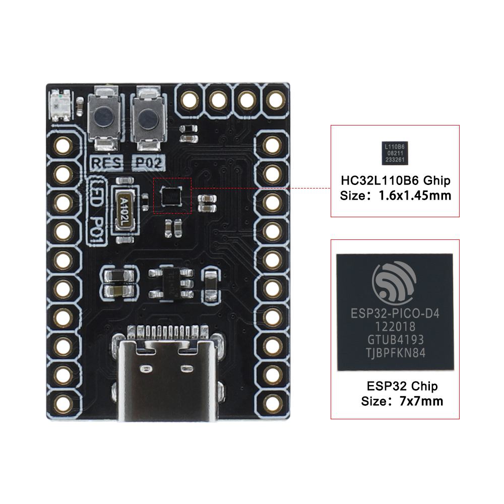 LILYGO® THC32 HC32L110B6 Smallest Size MCU Ultralow Power Flexible