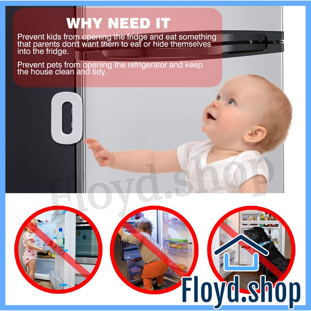 ∏ Child Safety Refrigerator Fridge Freezer Front Door Lock