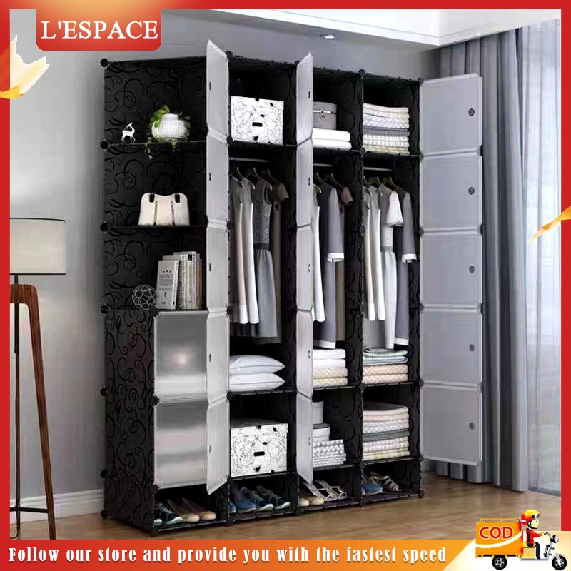 Storage Closet Wardrobe Clothes Cabinet Filing Cube Plastic