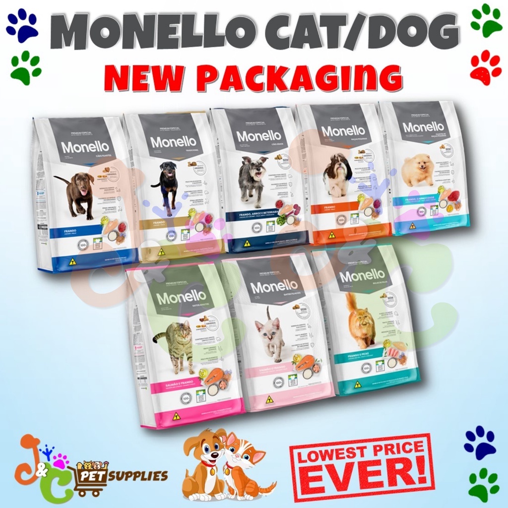 2023♀Monello Cat Food and Dog 1kg NEW ORIGINAL PACKAGING Shopee