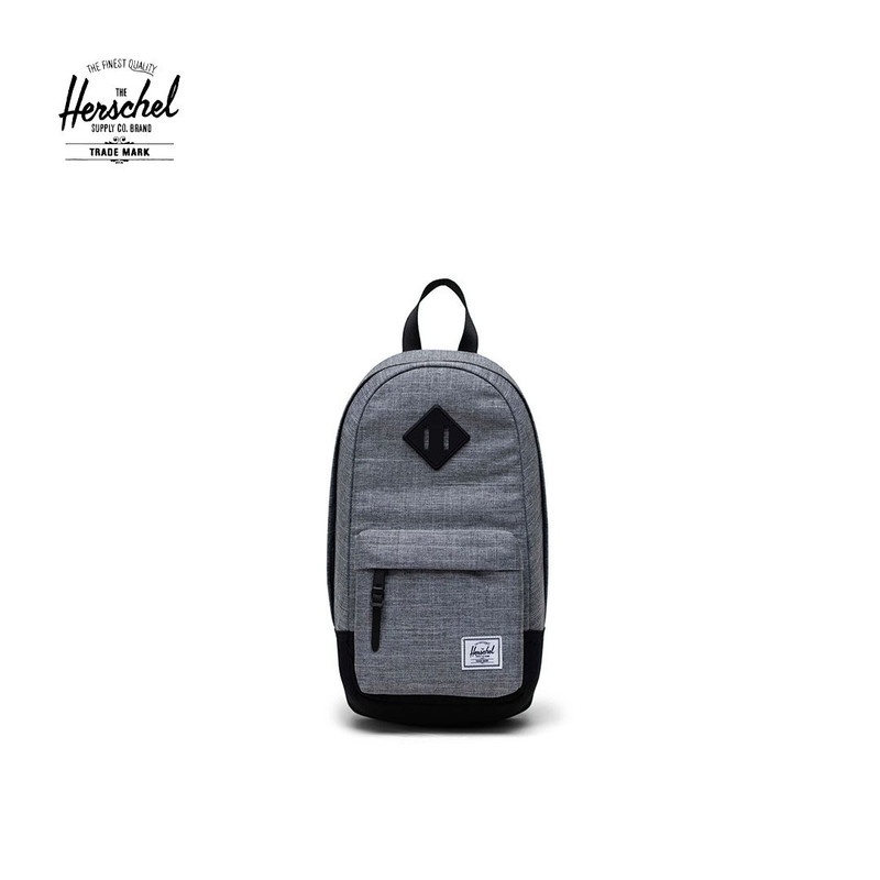 Herschel Heritage Shoulder Bag Crossbody Raven Crosshatch Us 8L