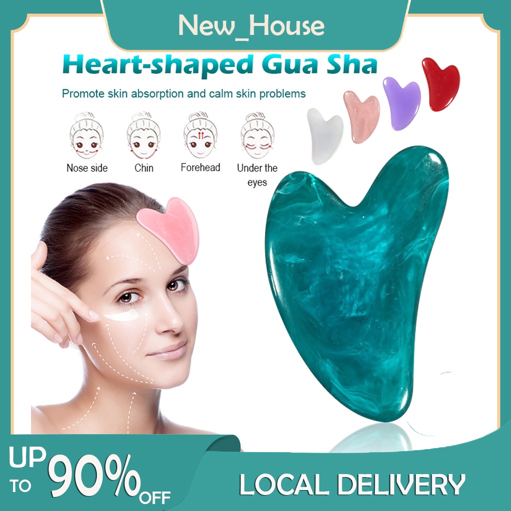 Jade Guasha Scraper Board Gua sha Stone Facial Massage Tools Face