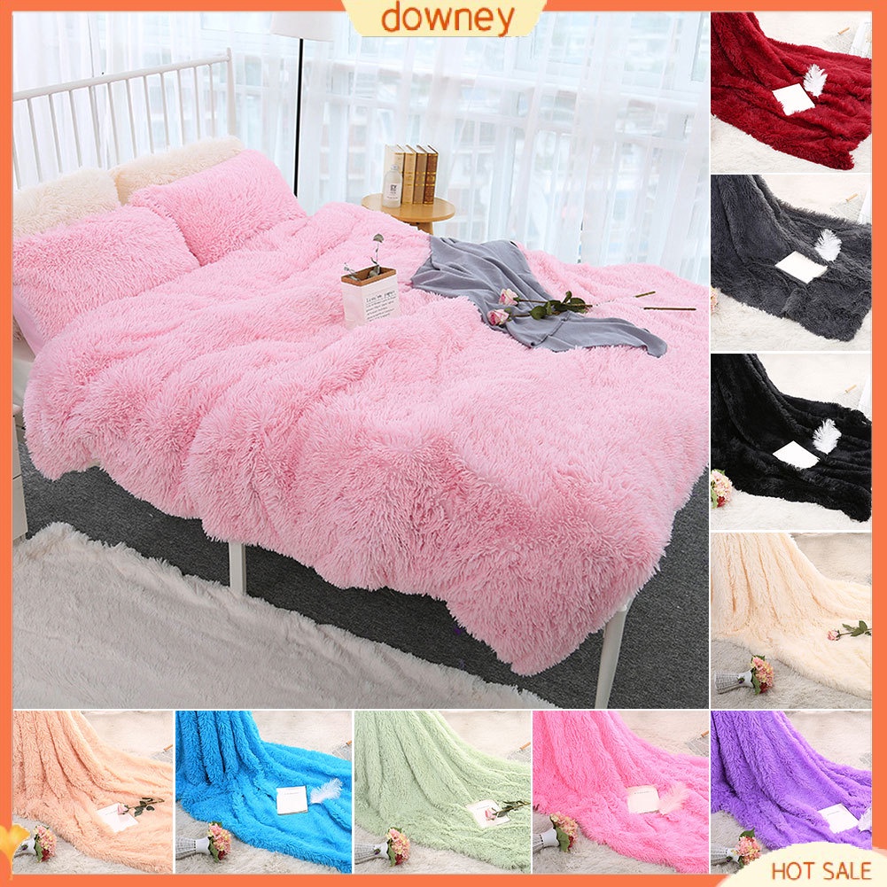 80x120cm Soft Fluffy Shaggy Warm Bed Sofa Bedspread Bedding Sheet Throw ...