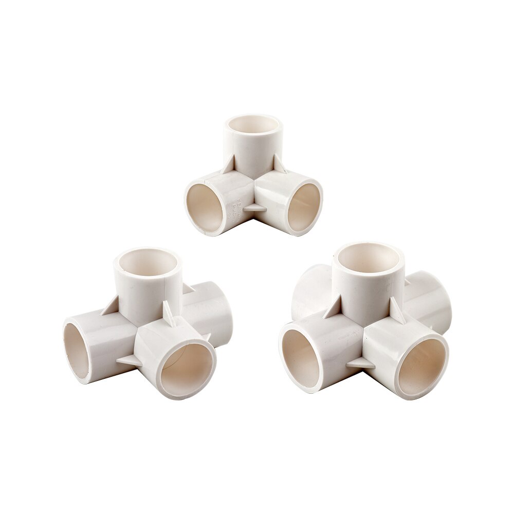 20/25/32mm White PVC Pipe Fittings 3way/4way/5way Connector Water