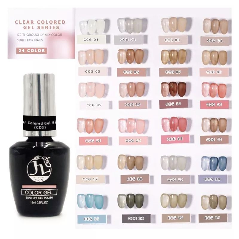 JL essentials Clear Colored Gel Series 24colors to Choose 15ml | Shopee ...