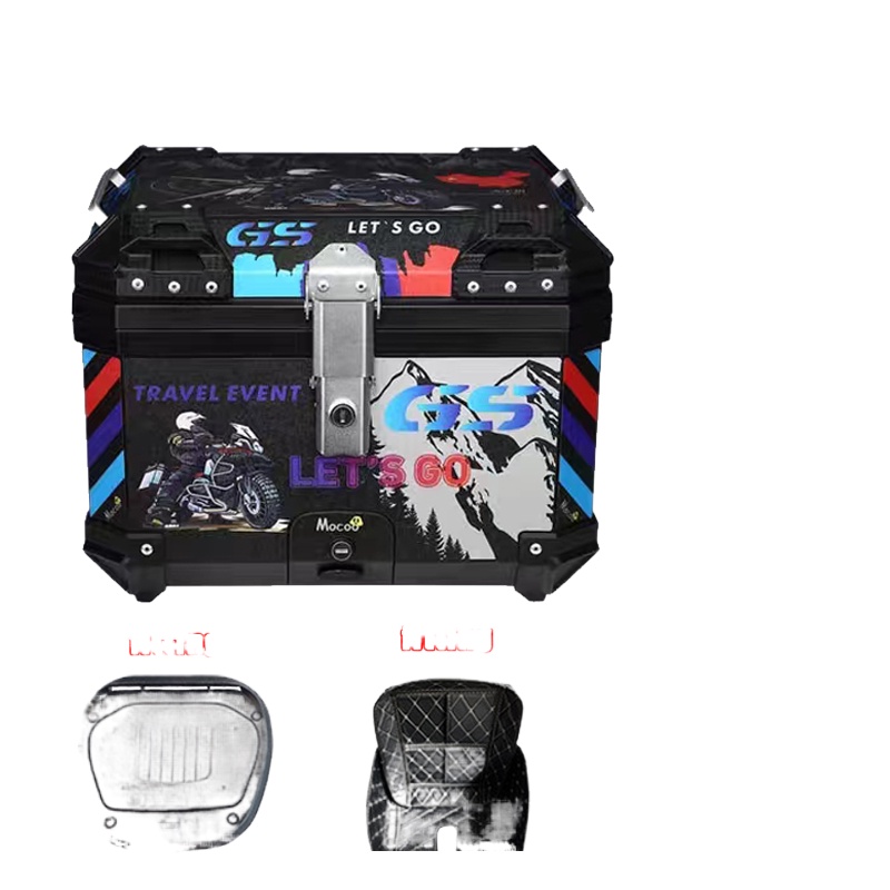 Curated visual reference: Abs Motorcycle Storage Compartments For Ingenious Riders Reference: Island Elephant Abs Compartment Box Storage 45L For Motorcycle Rear