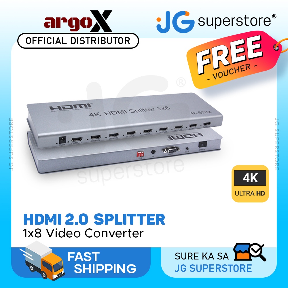 ArgoX HDMI Splitter 1x2 1x4 1x8 HDCP w/ HDR 4K 60Hz