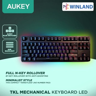 Aukey mechanical keyboard led backlit gaming keyboard with blue switches hot sale