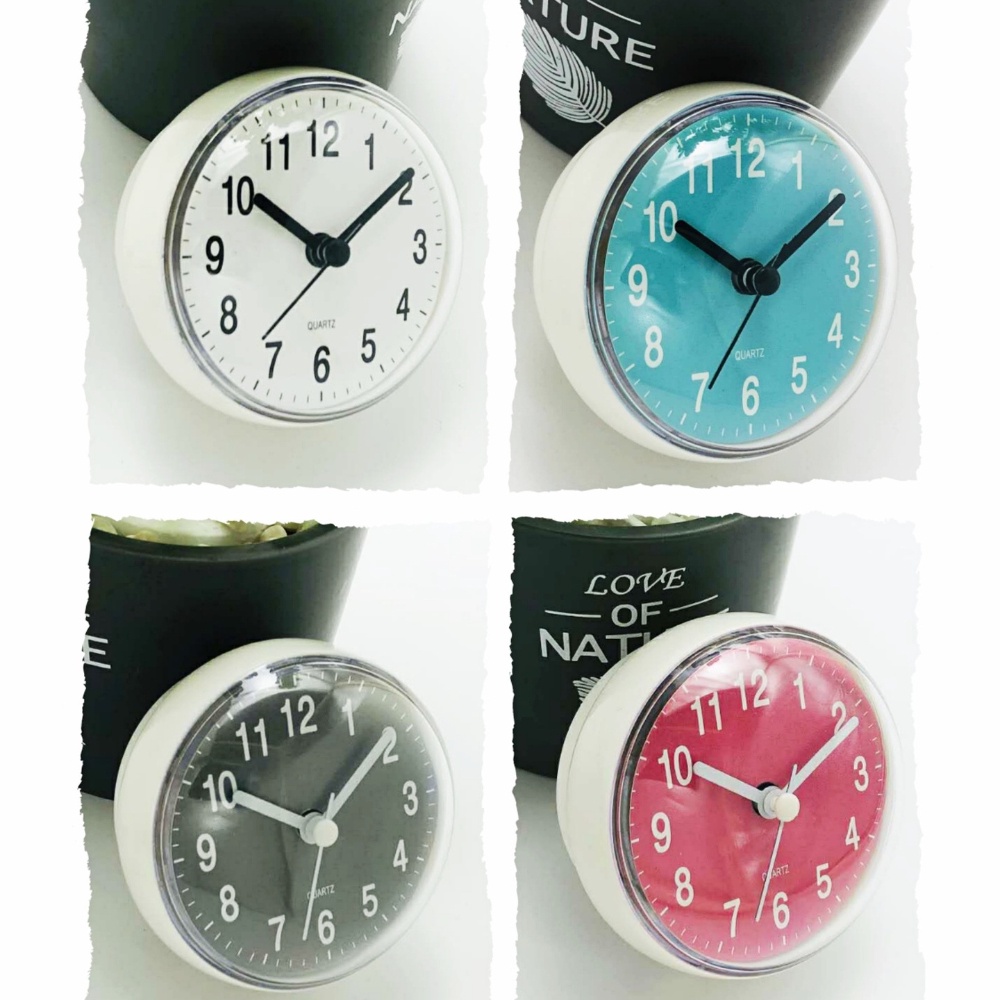 ini Sucker Wall Clocks Bathroom Anti-Fog Waterproof 10cm Kitchen Tool ...