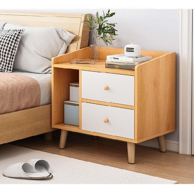 Bedside Table Rooms Bedside With Small Storage 2 Drawer