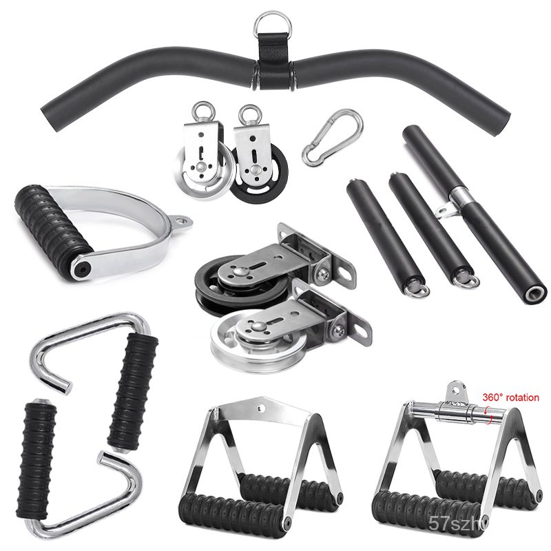 LAT Pull Down Bar Pulley Cable Rowing Machine Press Down Handle ...