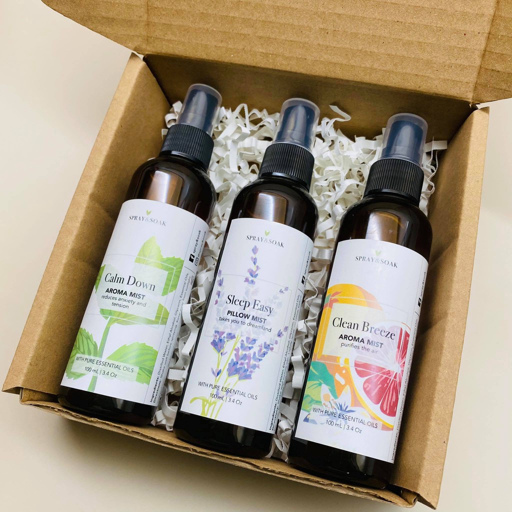 ☫Gift Set Bundle / Giveaway Package Box of 3 sprays (room spray