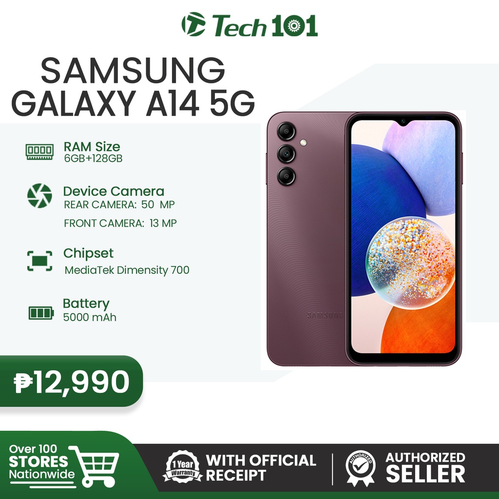 Samsung Galaxy A14 5G (6GB+128GB) With Official Receipt With Warranty