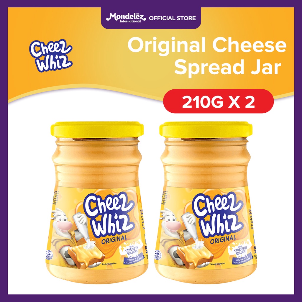 Cheez Whiz Jar Original Cheese Spread 210g with Vitamin A & D