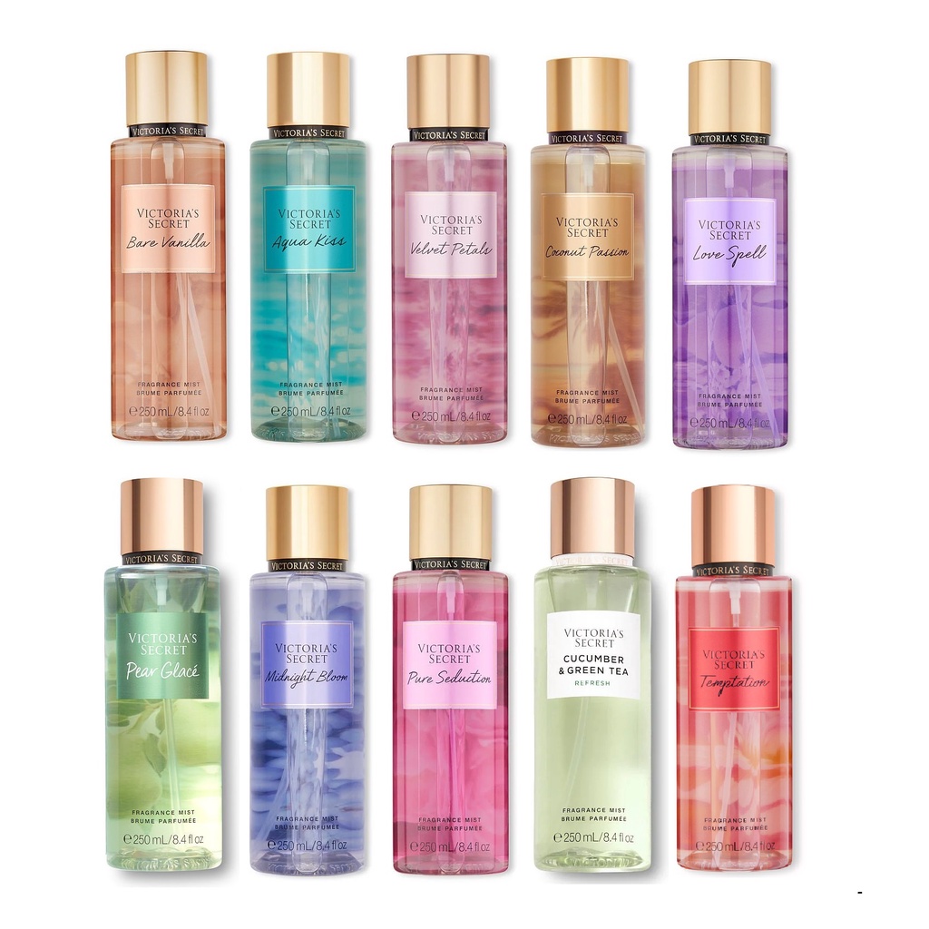 Victoria's Secret 250ml Mist Authentic Bare Vanilla, Temptation ...