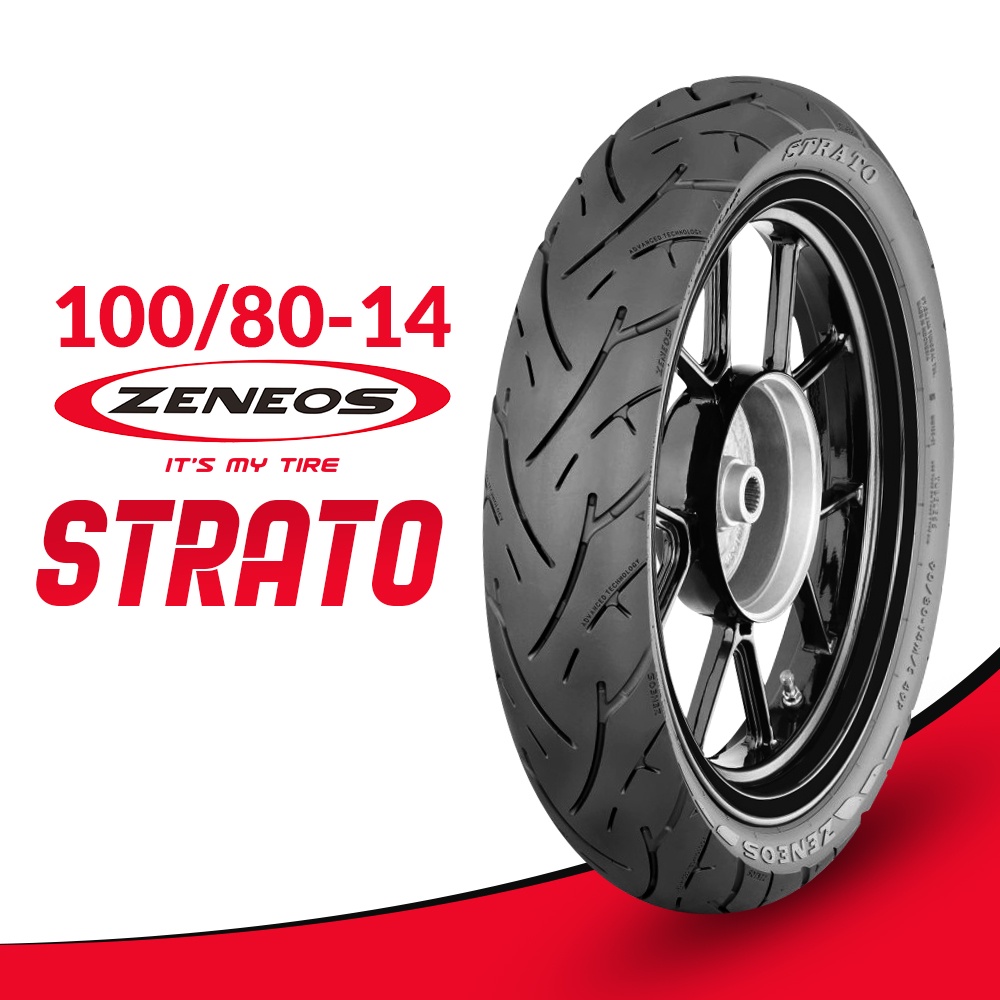 Zeneos Strato 100/80-14 Tubeless Motorcycle Tire designed to ensure ...