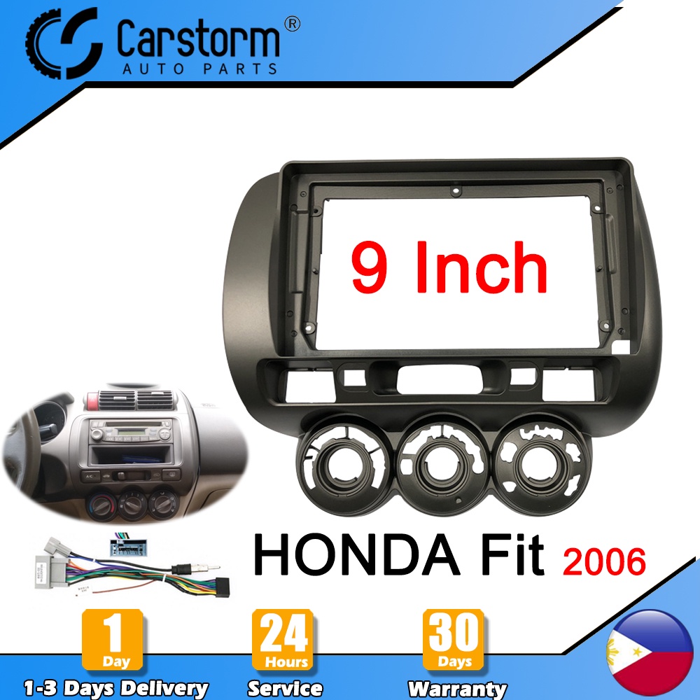 Carstorm 9inch Car Radio Fascia For Honda Fit 2006 Special Dash Trim 