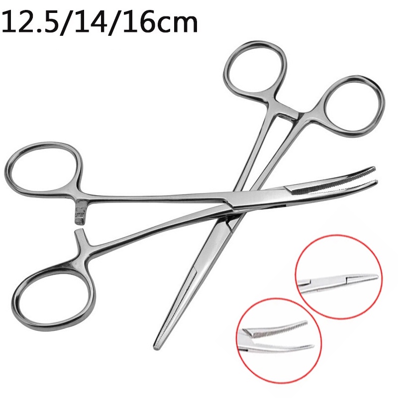 Stainless Steel Curved Tip and Straight Tip Forceps Locking Clamps ...