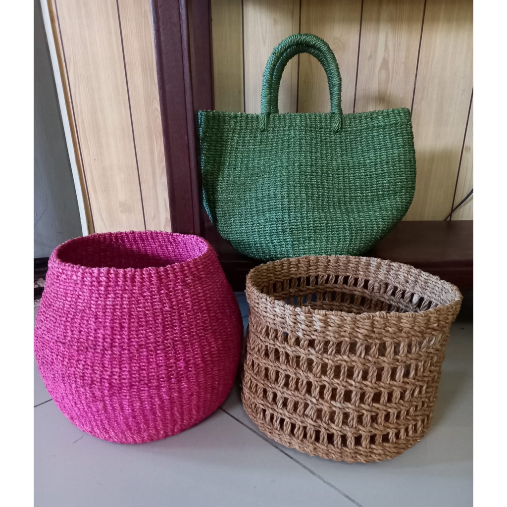 BASKET PLANTER or bag (Abaca/ Bicol Made/ local/ Native) Shopee Philippines