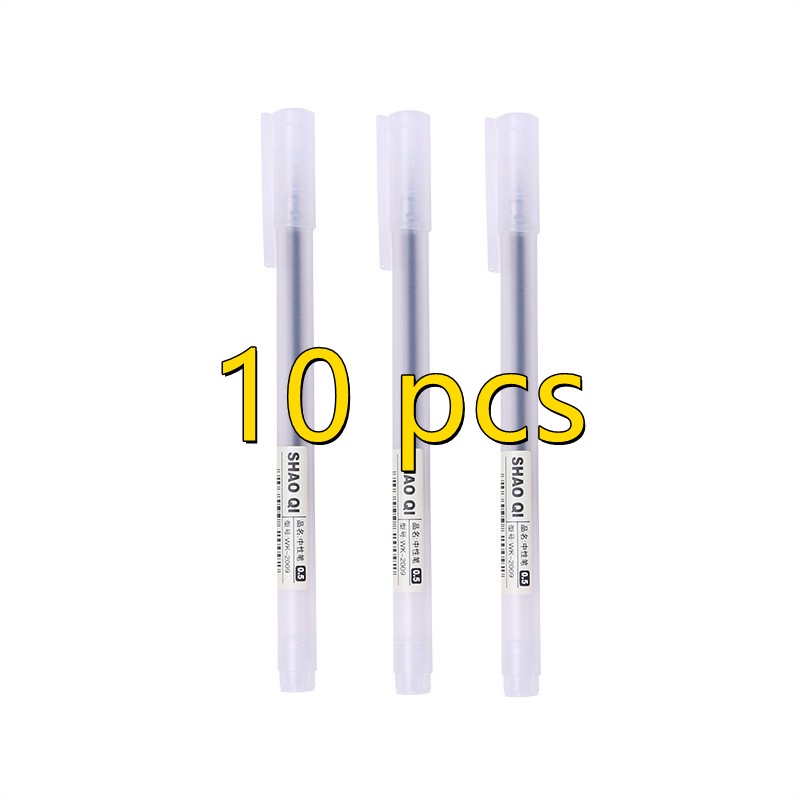 Oumi Pen 10Pcs Ballpen MUJI ins style Gel Pen black frosted full needle ...