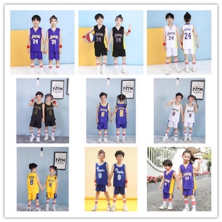 L.A Lakers Jersey #24 Kobe Bryant Jersey Kids Tops+Shorts Jersey Set  Children Basketball Uniform